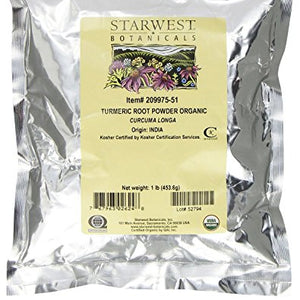 Starwest Botanicals - Bulk Turmeric Root Powder Organic - 1 lb.