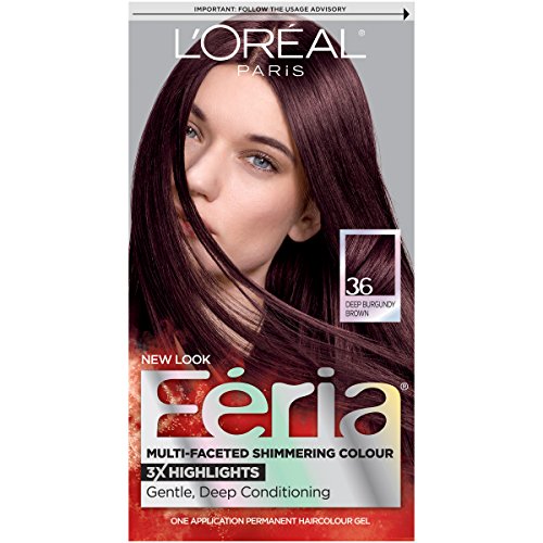 L'Oreal Feria Multi Faceted Shimmering Hair Color, 36 Chocolate Cherry - 1 ea