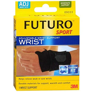 Futuro Wrist Support Neoprene Sport Adjustable, (Black-FUT 5223), 1 ea