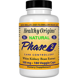 Healthy Origins - Natural Phase 2 Carb Controller 500 mg. - 180 Capsules