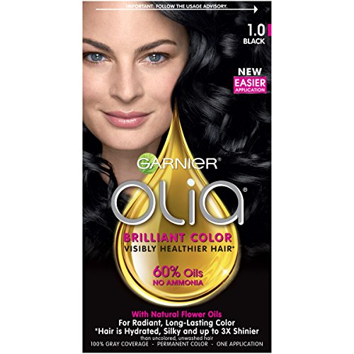 Garnier Fructis Olia Permanent Haircolor Oil Powered, Black 1.0 - 1 ea
