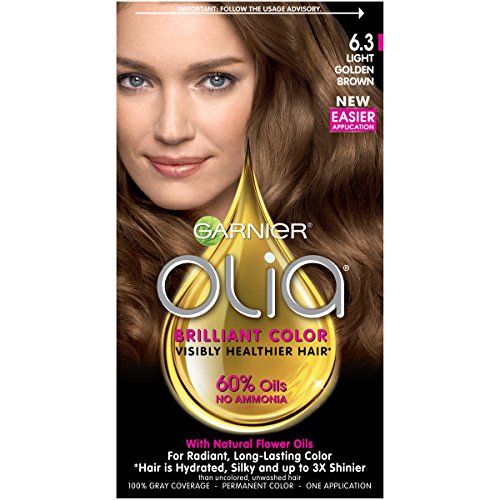 Garnier Fructis Olia Oil Powered Permanent Haircolor, Light Golden Brown 6.3 - 1 ea