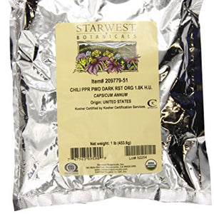 Starwest Botanicals - Bulk Chili Pepper Powder Dark Roast Organic - 1 lb.