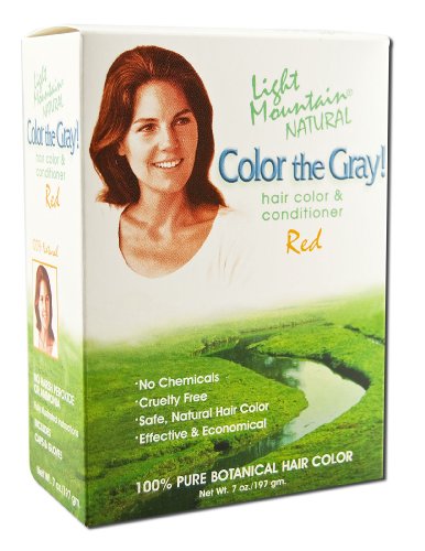 Light Mountain Natural - Color The Gray Hair Color & Conditioner Kit Red - 7 oz.