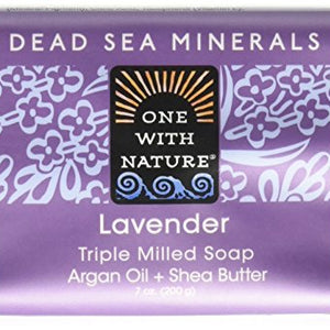 One With Nature - Dead Sea Mineral Bar Soap Mild Exfoliating Lavender - 7 oz.