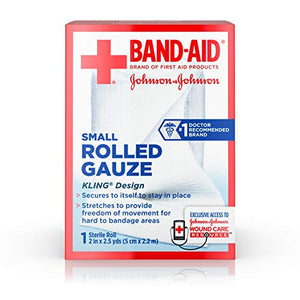 Johnson and Johnson Band Aid Kling Rolled Gauze, Small 2 Inch X 2.5 Yards - 1 ea