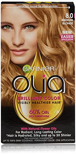Garnier Olia Permanent Haircolor, Medium Blonde 8.0 - 1 ea