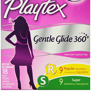 Playtex gentle glide tampons deodorant, multi pack - 18 ea