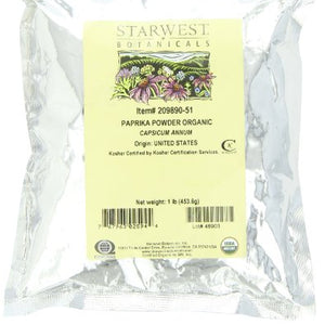 Starwest Botanicals - Bulk Paprika Powder Organic - 1 lb.