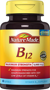Nature Made Maximum Strength Vitamin B-12 5000 mcg Softgels - 60 ea
