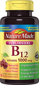 Nature Made Sublingual Vitamin B-12 1000 mcg Lozenges, Cherry - 50 ea.