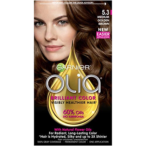 Garnier Olia Oil Powered Permanent Haircolor, Medium Golden Brown 5.3 - 1 ea