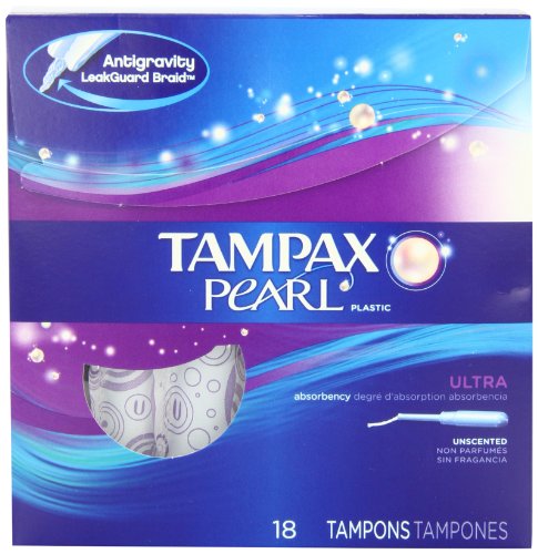 Tampax Pearl Tampons Plastic Applicator Unscented Ultra Absorbency – 18 EA  – Medcare