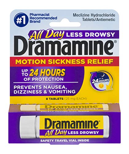 Dramamine Motion Sickness Relief Less Drowsey Formula - 8 Count