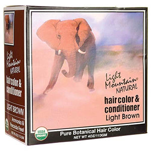 Light Mountain Natural - Hair Color & Conditioner Kit Light Brown - 4 oz.