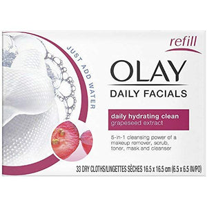 Olay 2-in-1 Daily Facial Cloths, Normal - 33 ea