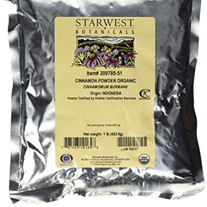 Starwest Botanicals - Bulk Cinnamon Powder Organic - 1 lb.
