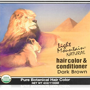 Light Mountain Natural - Hair Color & Conditioner Kit Dark Brown - 4 oz.