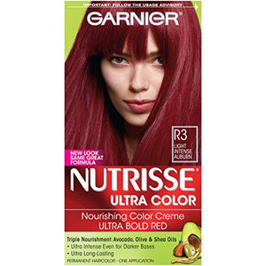 Garnier Nutrisse Ultra Hair Permanent Color, Light Intense Auburn R3 - 1 ea