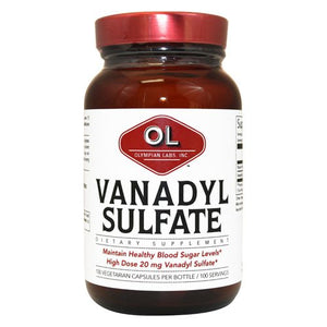Olympian Labs - Vanadyl Sulfate with Niacin - 100 Capsules
