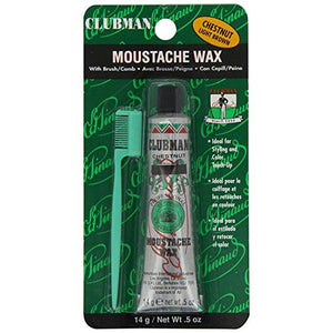 Pinaud Clubman Moustache Wax, Light Brown - 1 ea