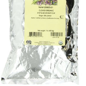 Starwest Botanicals - Bulk Cloves Whole Organic - 1 lb.