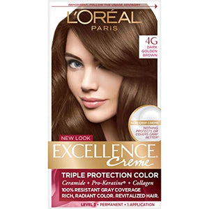 Loreal Excellence Creme Hair Color #4G Dark Golden Brown - 1 ea.
