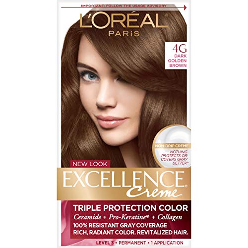 Loreal Excellence Creme Hair Color #4G Dark Golden Brown - 1 ea