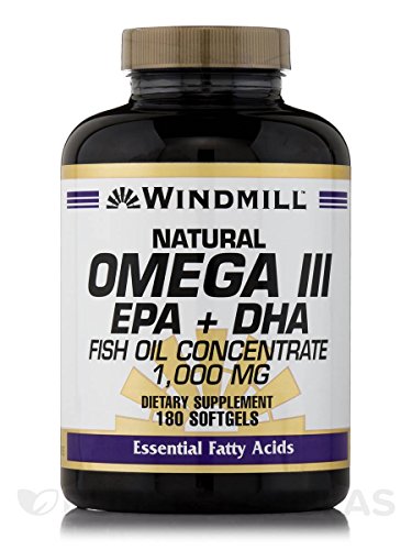 Windmill Natural Omega 3 EPA and DHA 1000 mg Softgels - 180 ea