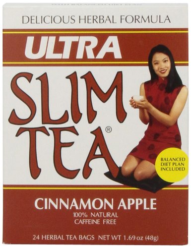 Hobe Labs - Ultra Slim Tea 100% Natural Caffeine Free Cinnamon Apple - 24 Tea Bags.