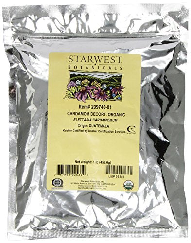 Starwest Botanicals - Bulk Cardamom Decorticated Whole Organic - 1 lb.