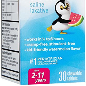 Fleet Pedia-Lax Saline Laxative Chewable Tablets, Watermelon - 30 ea