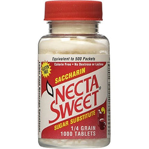 Necta Sweet Saccharin Sugar Substitute 0.25 Grain Tablets - 1000 ea