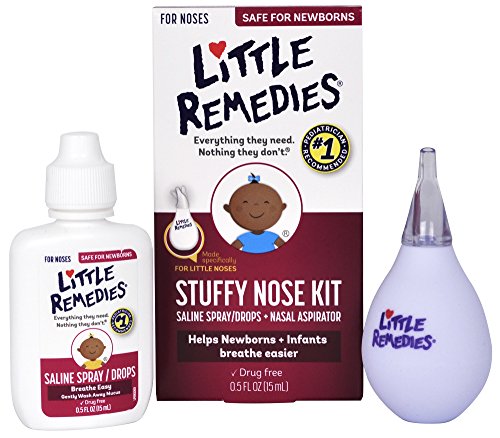 Little Noses stuffy nose kit, nasal aspirator plus saline spray/drops - 1 kit