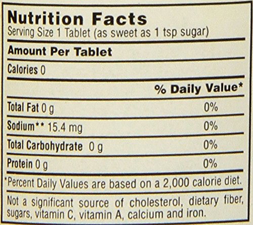 Necta Sweet Saccharin Sugar Substitute 0.25 Grain Tablets - 500 Each