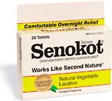 Senokot Comfortable Overnight Relief Tablets - 20 ea