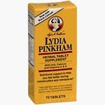 Lydia Pinkham Herbal Tablet Supplement with Iron Calcium and Vitamins C & E - 72 tablets.