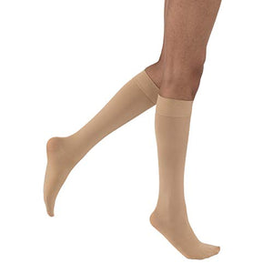 Jobst Stockings Opaque 20-30 mm/Hg Compression Knee highs Beige, Large - 1 ea