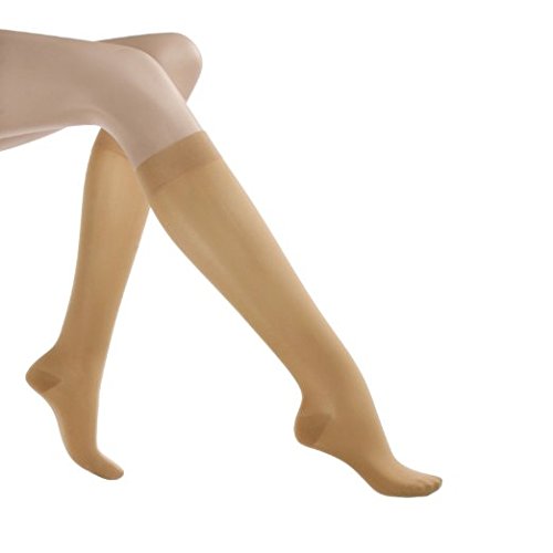 Jobst Stockings Ultra Sheer Knee high 15-20 mm/Hg Compression Beige - X Large.