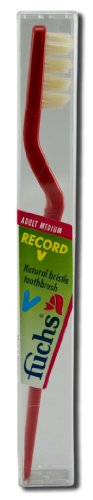 Fuchs - Record V Natural Bristle Toothbrush Adult Medium - 1 Unit