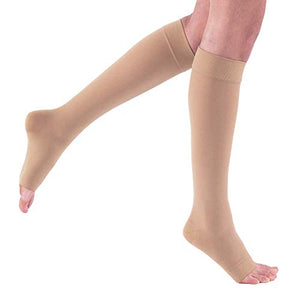 Jobst Medical Legwear Stockings Relief Compression Knee High 30-40 mm/Hg, Open Toe Beige, Large - 1 ea
