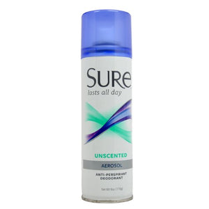 Sure Aerosol Unscented Anti-Perspirant & Deodorant  Spray - 6 oz