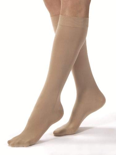 Jobst Stockings Opaque 15-20 mm/Hg Compression Knee highs Beige, Large - 1 ea