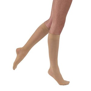 Jobst UltraSheer Knee High Support Stockings 15-20 mmHg, Beige - Large