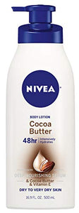 Nivea Body Cocoa Butter Body Lotion Formulated to nourish dry skin - 16.9 oz
