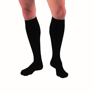 Jobst Medical Legwear for Mens Socks, Knee High 15-20 mmHg Compression, Black Color, Size: Xtra Large - 1 Box