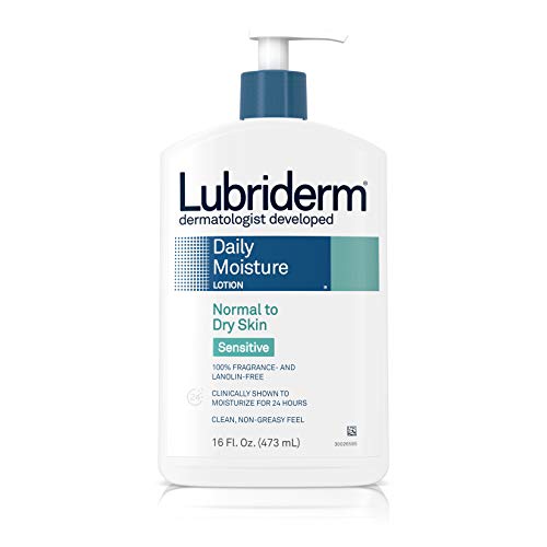 Lubriderm daily moisture lotion for normal - sensitive dry skin -  16 oz