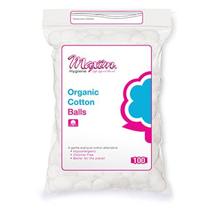 Maxim Hygiene - Organic Cotton Balls - 100 Count
