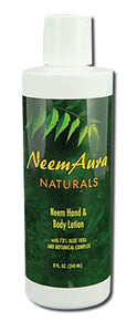 Neem Aura Naturals Hand and Body Lotion with Aloe Vera - 8 oz