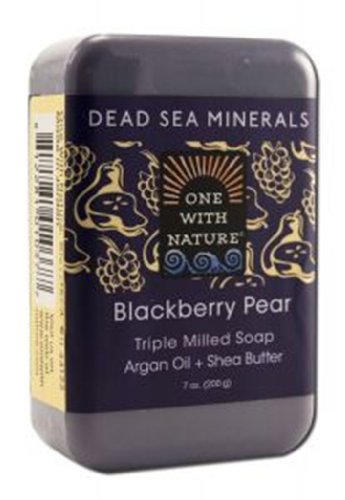 One With Nature - Dead Sea Minerals Triple Milled Bar Soap Blackberry Pear - 7 oz.